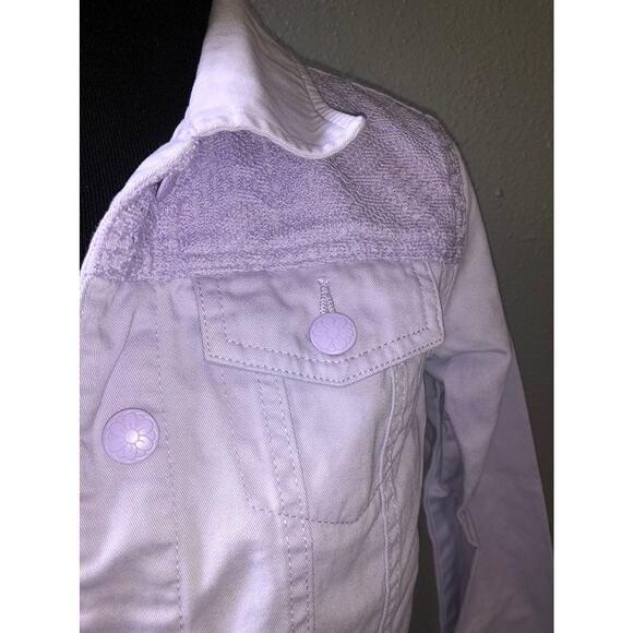 Jona Michelle button up lavender denim jacket girls size 10/12 - Picture 2 of 6